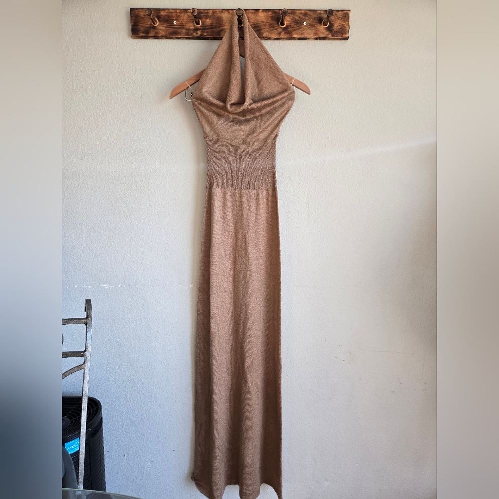 Aya Muse Reed Dress In Light Brown - Picture 6 of 10